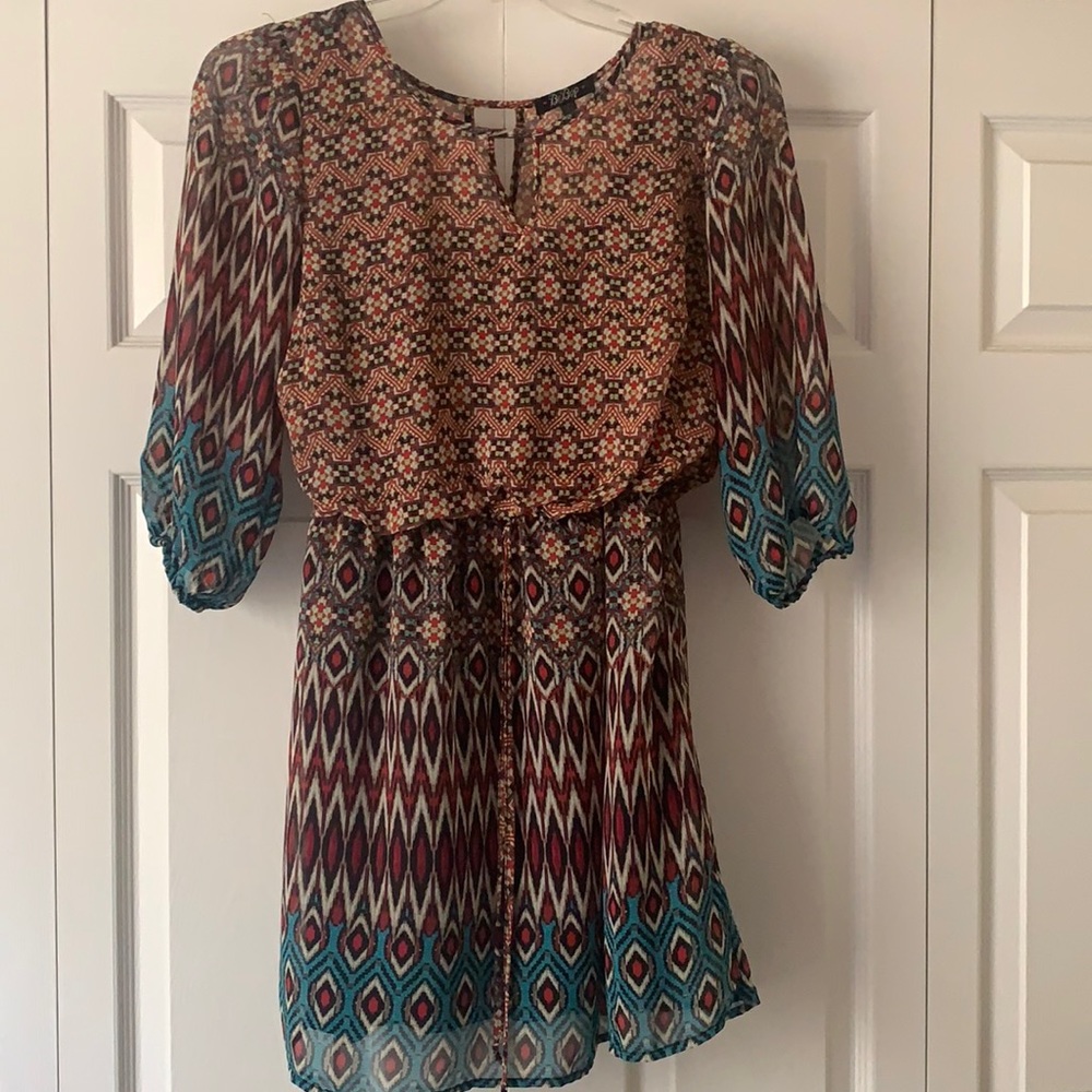 Multicolored Bebop dress, size large.